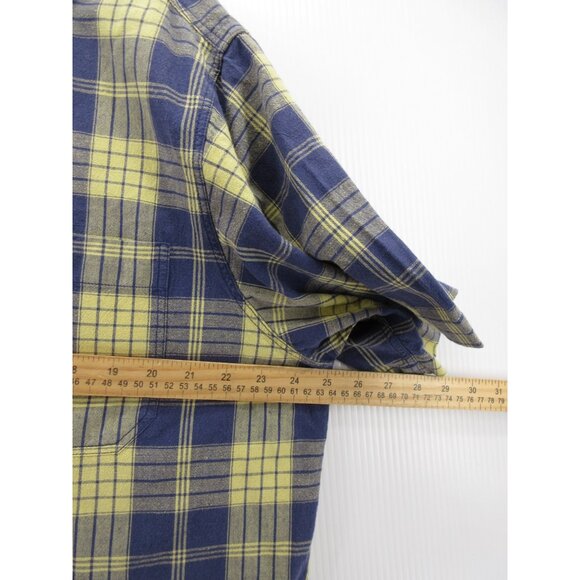 VINTAGE Ralph Lauren Polo Sport Shirt Large Linen Blend Button Up Plaid - Picture 6 of 11